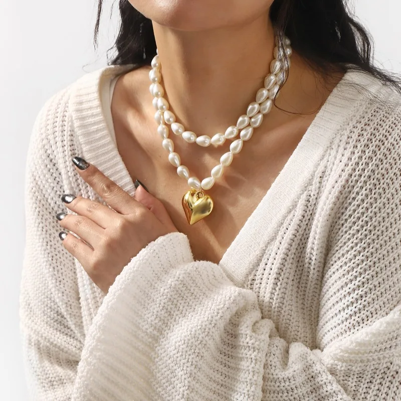 Ожерелья с жемчугом Draweye для женщин винтажные двухслойные модные ювелирные