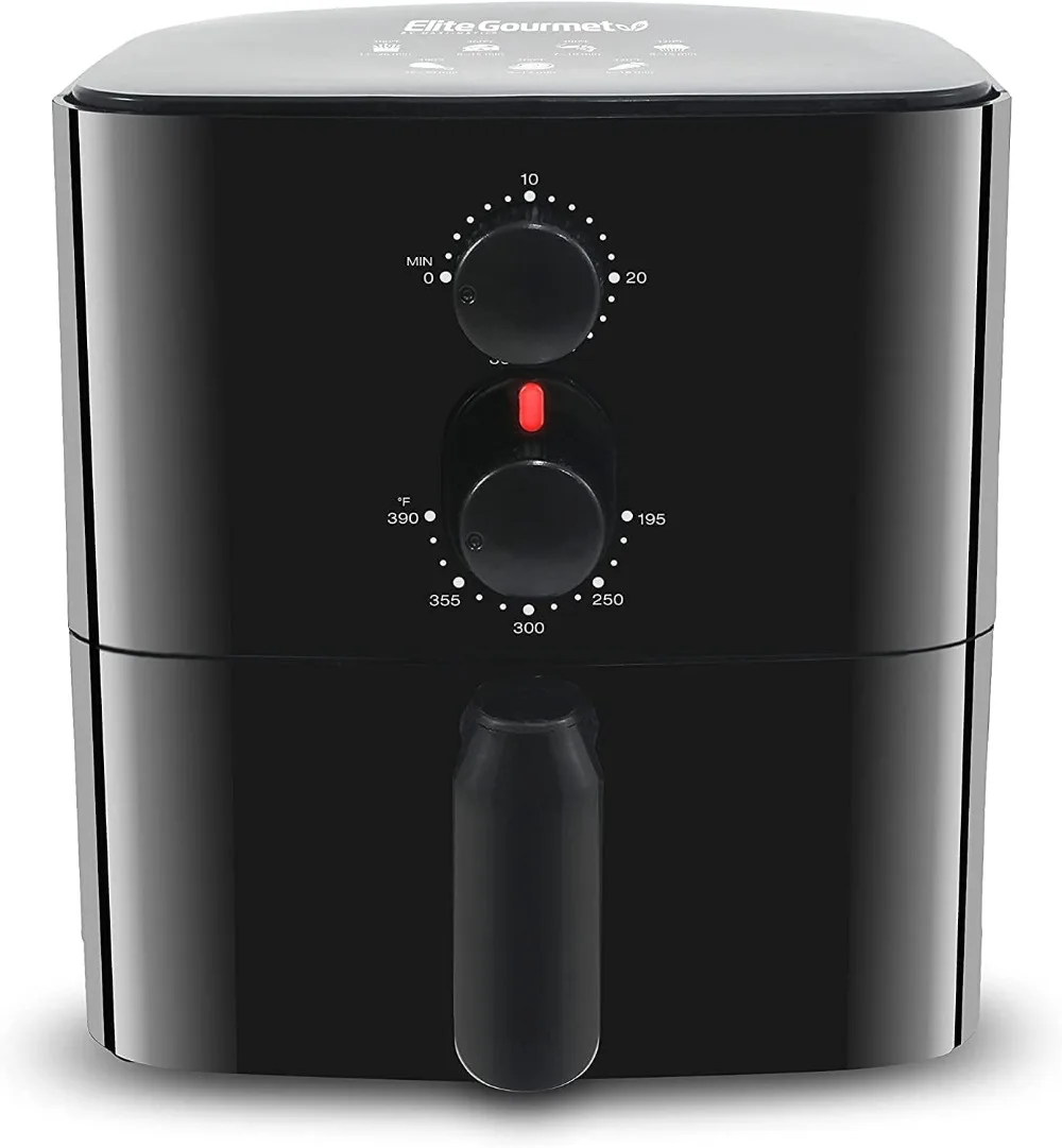 

Elite Gourmet EAF-3218 Personal 1.1Qt. Compact Space Saving Electric Hot Air Fryer Oil-Less Healthy Cooker, Timer