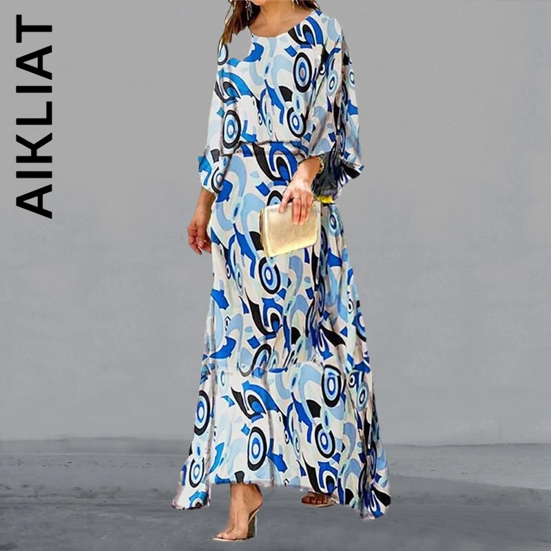 

Aikliat Women Set Fashion Long Sleeve Long Skirts Loose 2 Piece Set Elegant Tracksuit Basic Women's Tracksuit Set Female