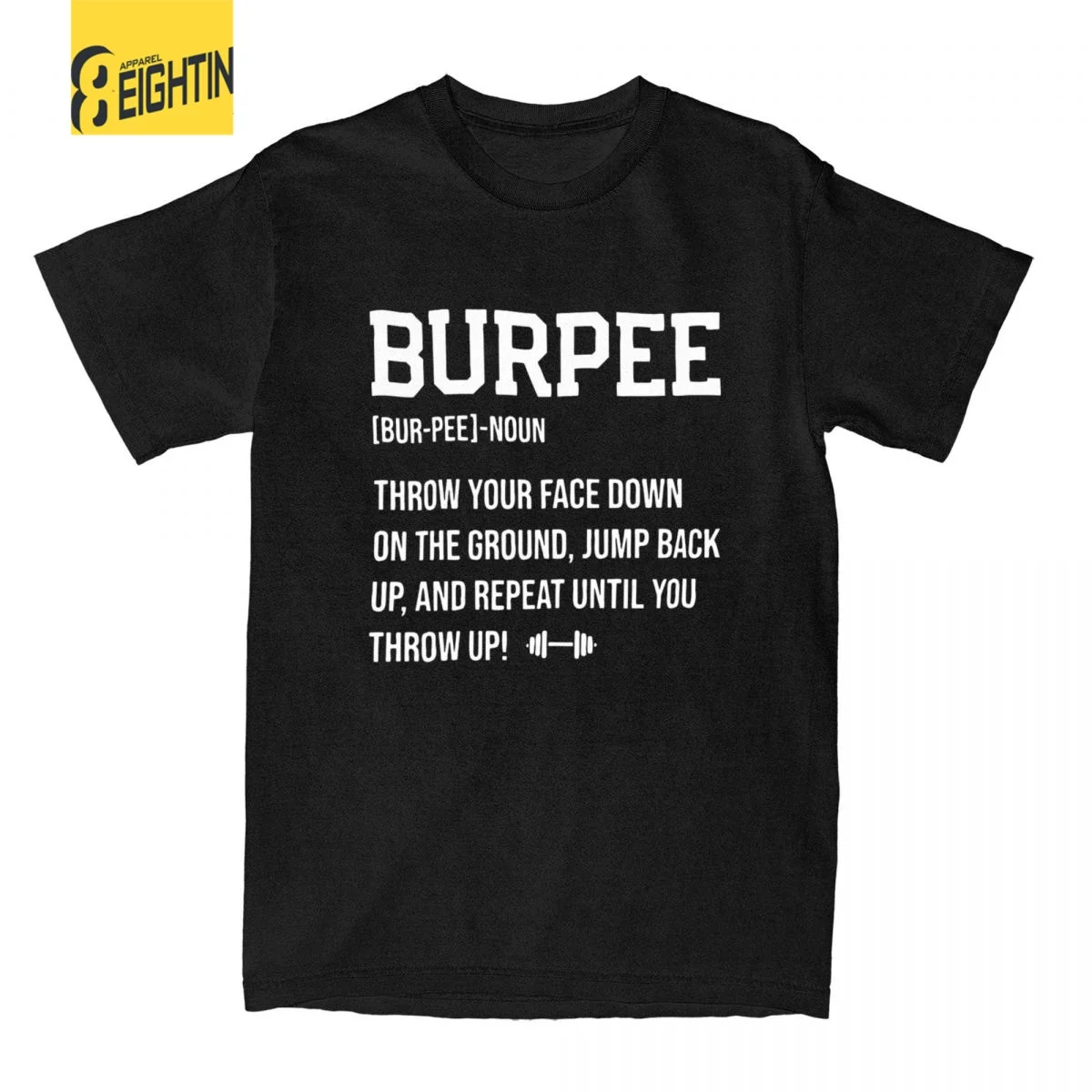

Забавные мужские футболки Burpee для фитнеса и спортзала, новинка, футболки с коротким рукавом и круглым вырезом, футболки из чистого хлопка, топы с принтом