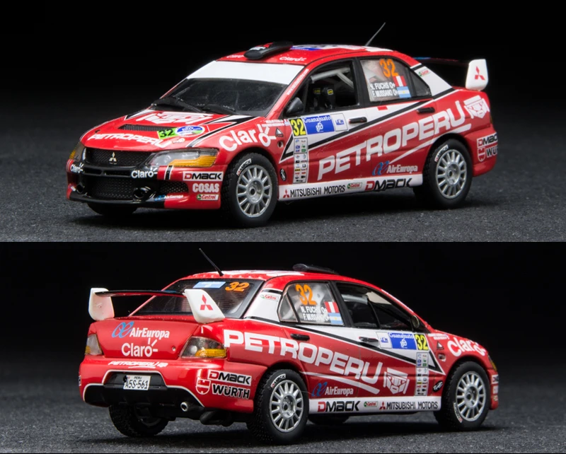 

Vitesse 1:43 For Mitsubishi Evo 9 #32 WRC Limited Edition Metal Rubber Tire Static Car Model Toy Gift