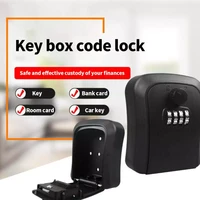 popularwall mount key storage secret box organizer 4 digit combination password security code lock no key home key safe box caja
