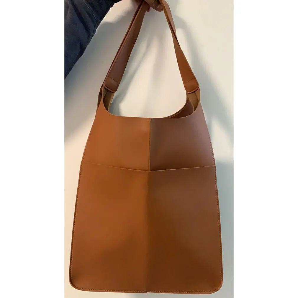 

Cognac Leather Tote Bag, Slouchy Tote, Cognac Handbag For Women, Every Day Bag, Women Leather Bag, Weekender Oversized Bag