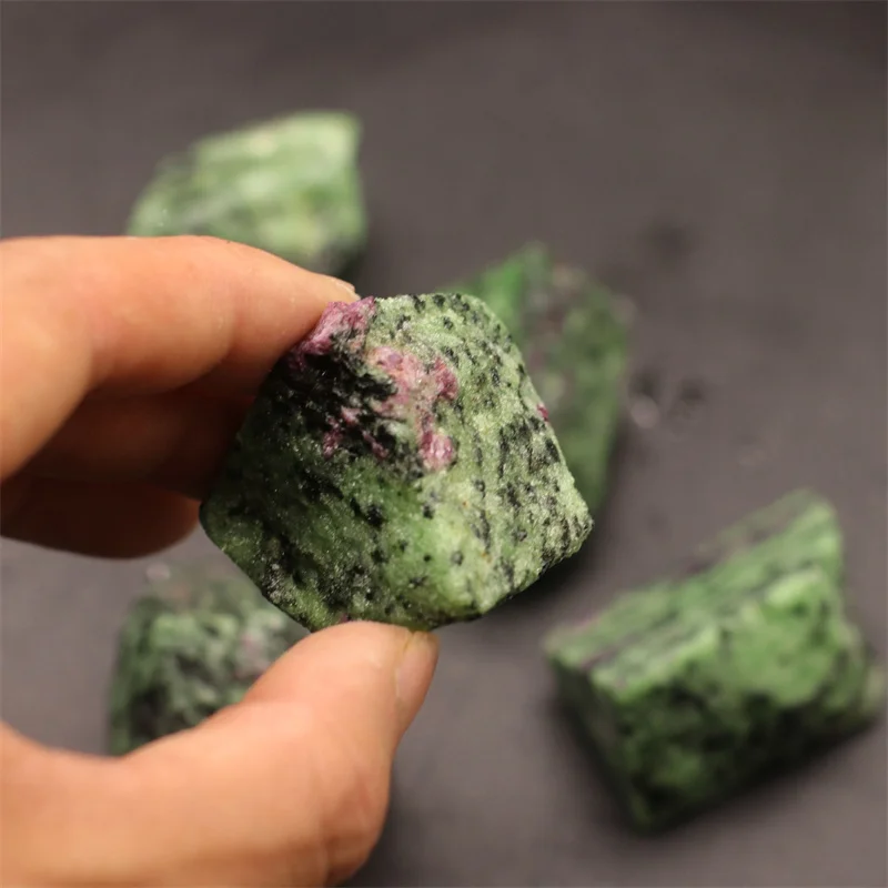 

500g Natural Crystal Ruby In Zoisite Rough Stone Raw Gemstone Mineral Specimen Irregular Crystal Reiki Healing Stone