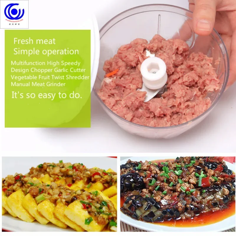 Многофункциональный измельчитель овощей машина для моток мяса ручной кухонный 4