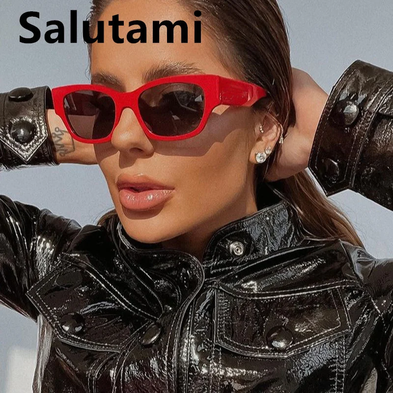 

Candy Color Small Square Cat Eye Sunglasses For Women Vintage Blue Sun Glasses Female Elegant Shades Anti-blue Light Eyeglasses