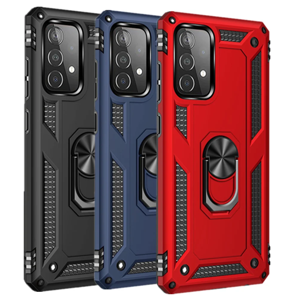 

Armor Shockproof Magnet Car Holder Ring Case for Samsung Galaxy A52 A52S M33 M53 A53 A 52S 5G A72 A12 S22 Ultra Plus S21 S20 FE