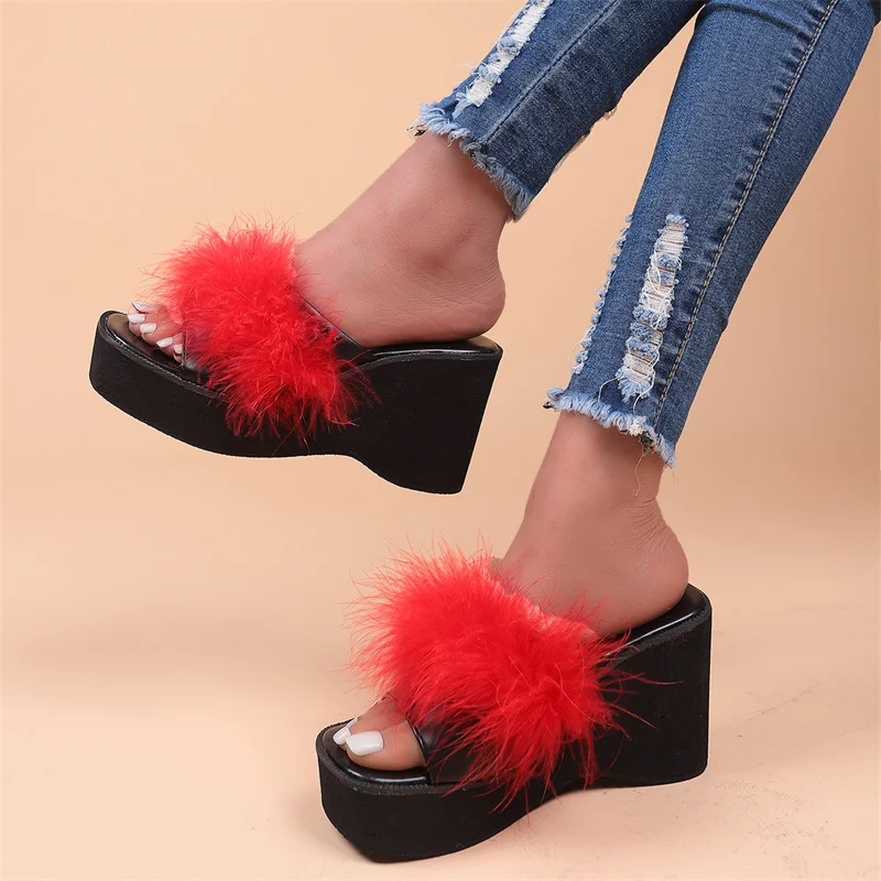 New large women's sandals fashion lightweight breathable comfortable sandals platform heeled heeled high women's sandals