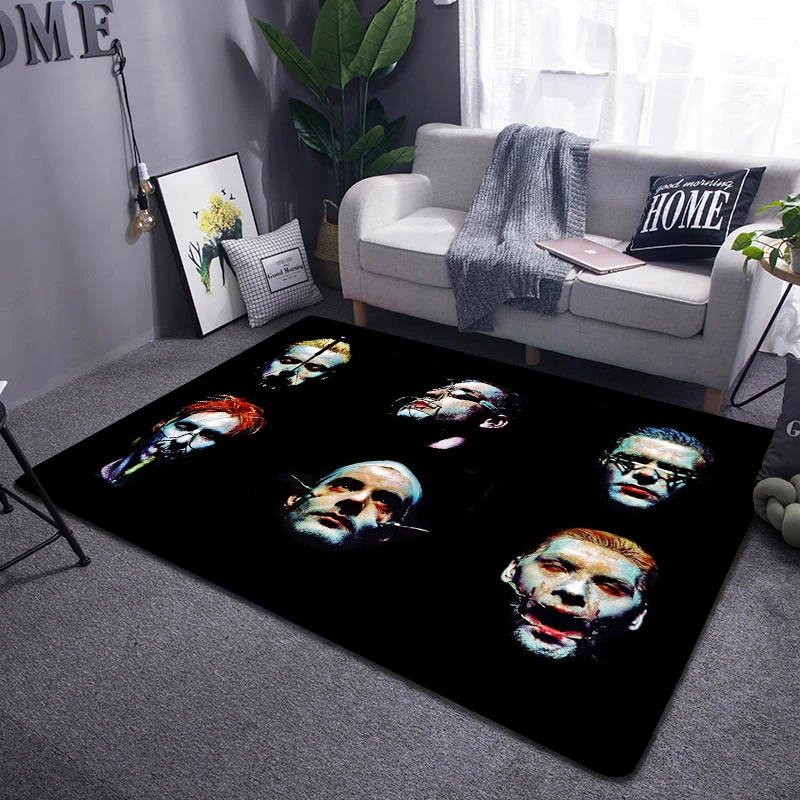 Немецкий ковер серии Rammstein Band для гостиной комнаты, игровой половой ковер с 3D-печатью коврики для спальни мальчиков.