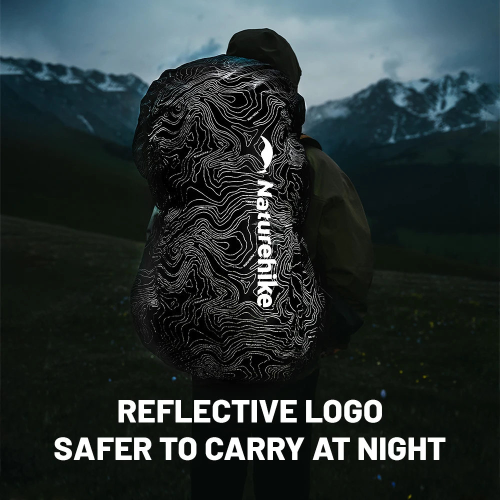 Фото Naturehike 30L-60L водонепроницаемый светоотражающий рюкзак дождевик открытый кемпинг пеший туризм альпинистская сумка дождевик CNK2450PJ010 №3
