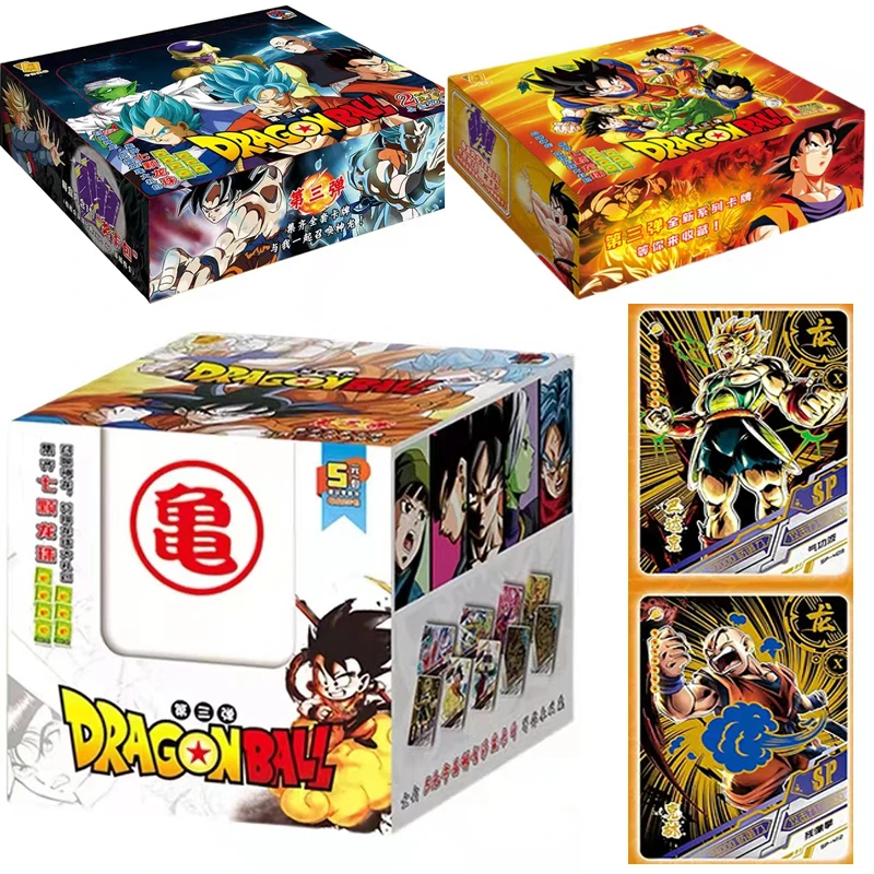 

Dragon Ball limited drill strobe TGR SSR Son Gohan Beerus Frieza Majin Buu Anime figure game collection card child toy Gift