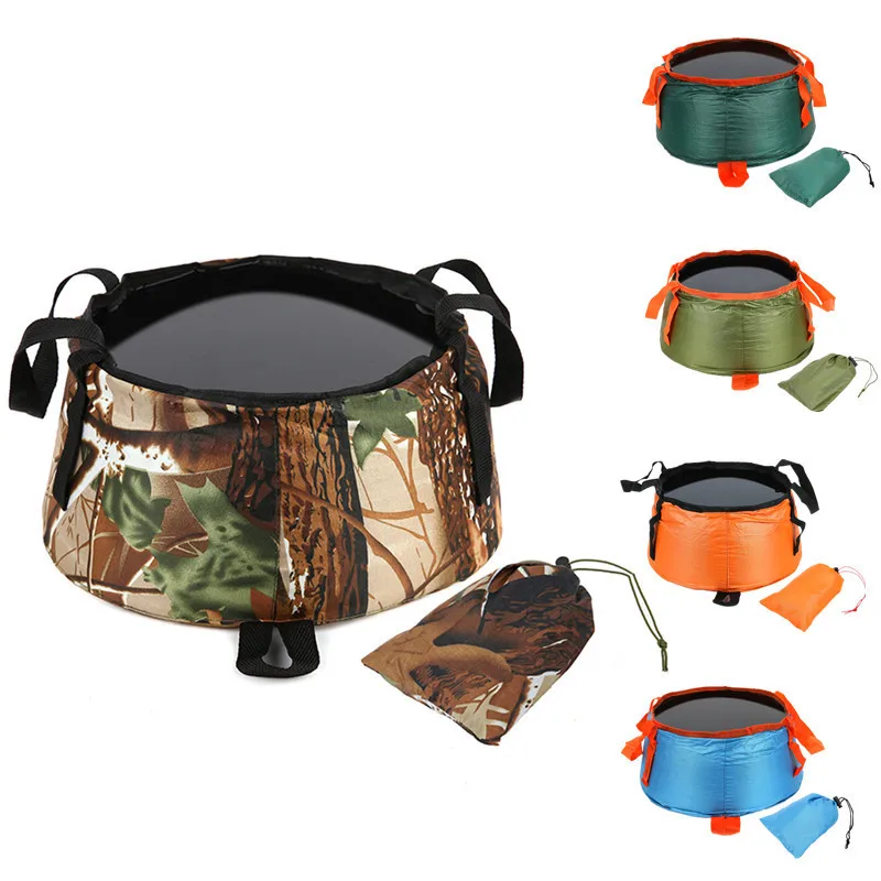 

Portable Bucket Waterproof Water Bags Fishing Folding Bucket Water Container Storage Carrier Bag Outdoor Wash Basin for Camping