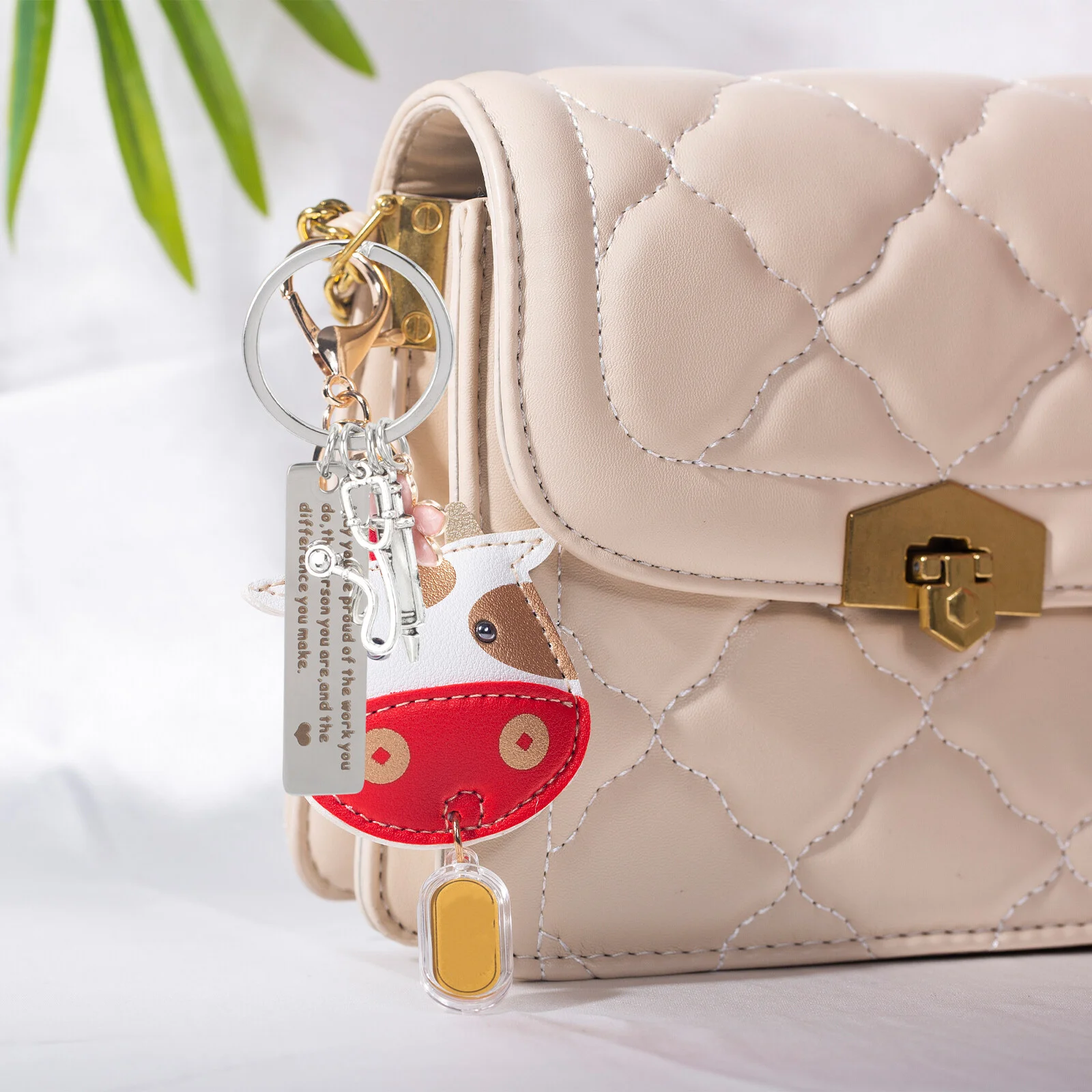 Hanging Keychain Stethoscope Keyring Gift Portable Graduation Car Charms Pendant