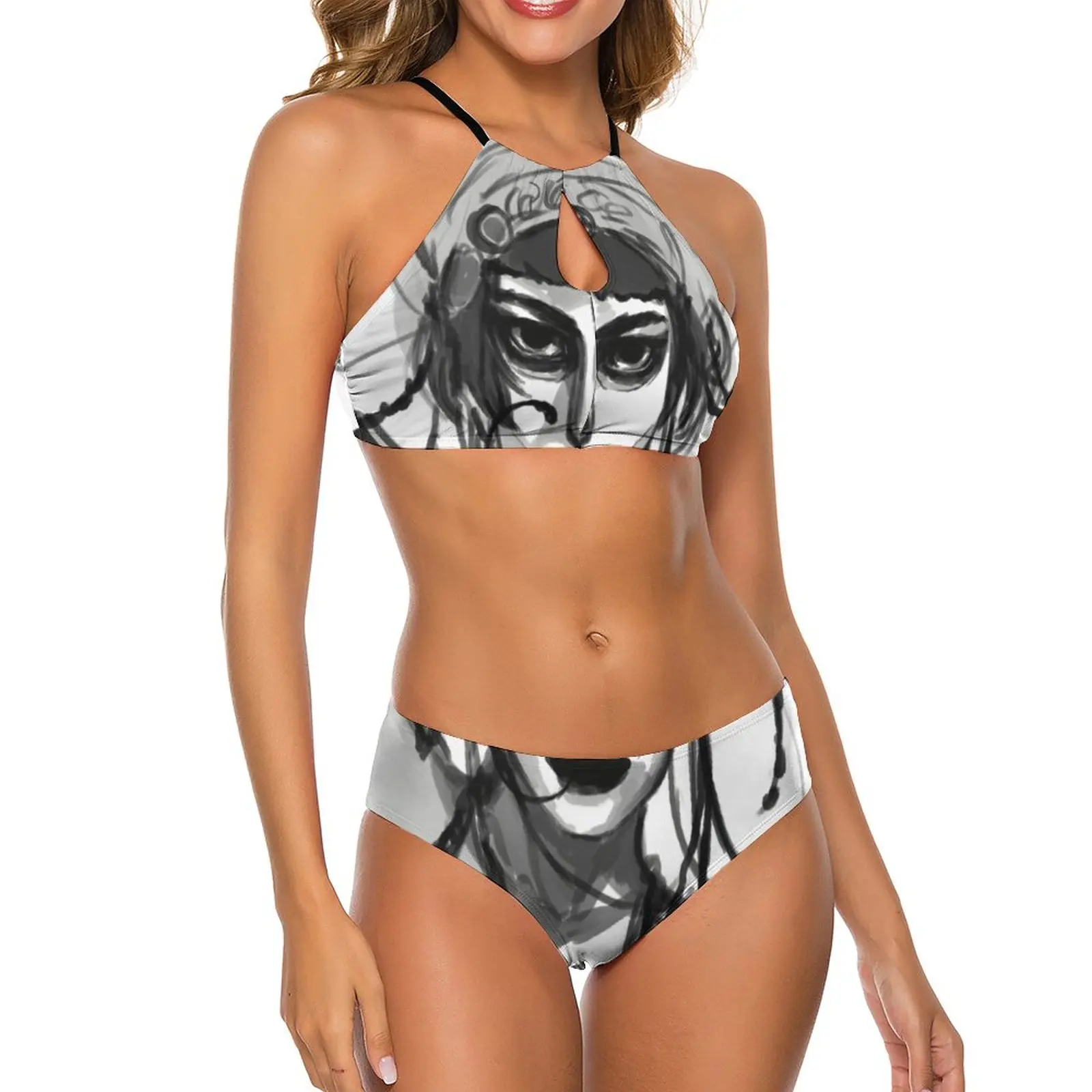 

Купальник-бикини с эффектом пуш-ап, с принтом