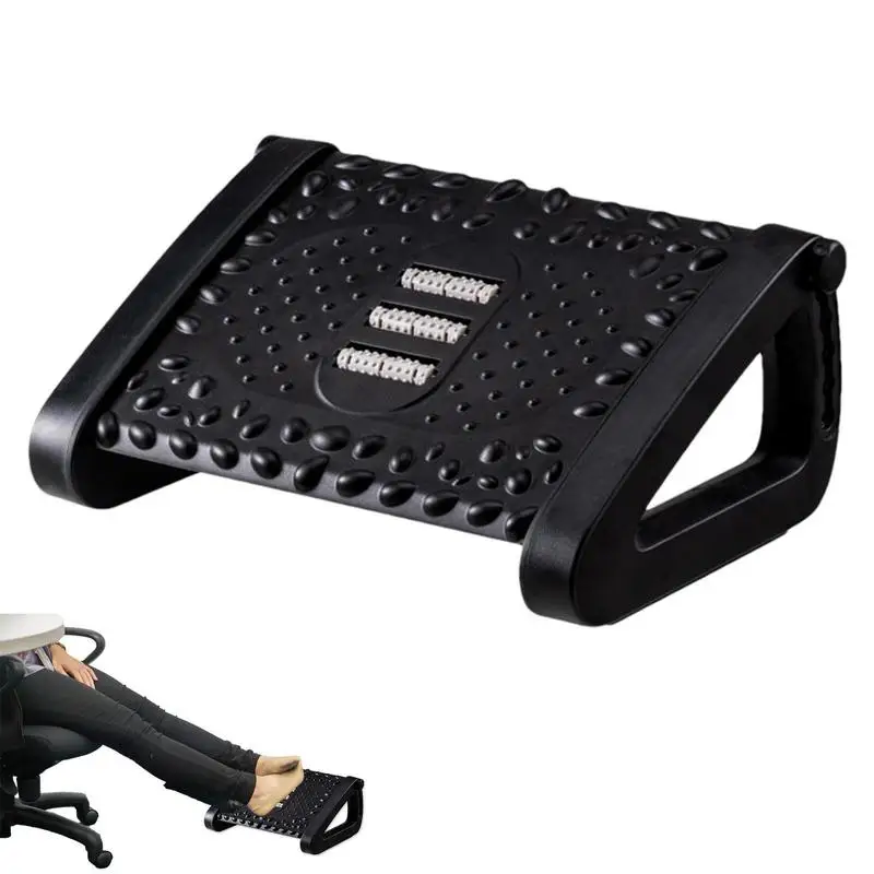 

Footrest Under Desk 6 Heights Adjustable Footrest Ergonomic Foot Stools With Massage For Home Office Travel