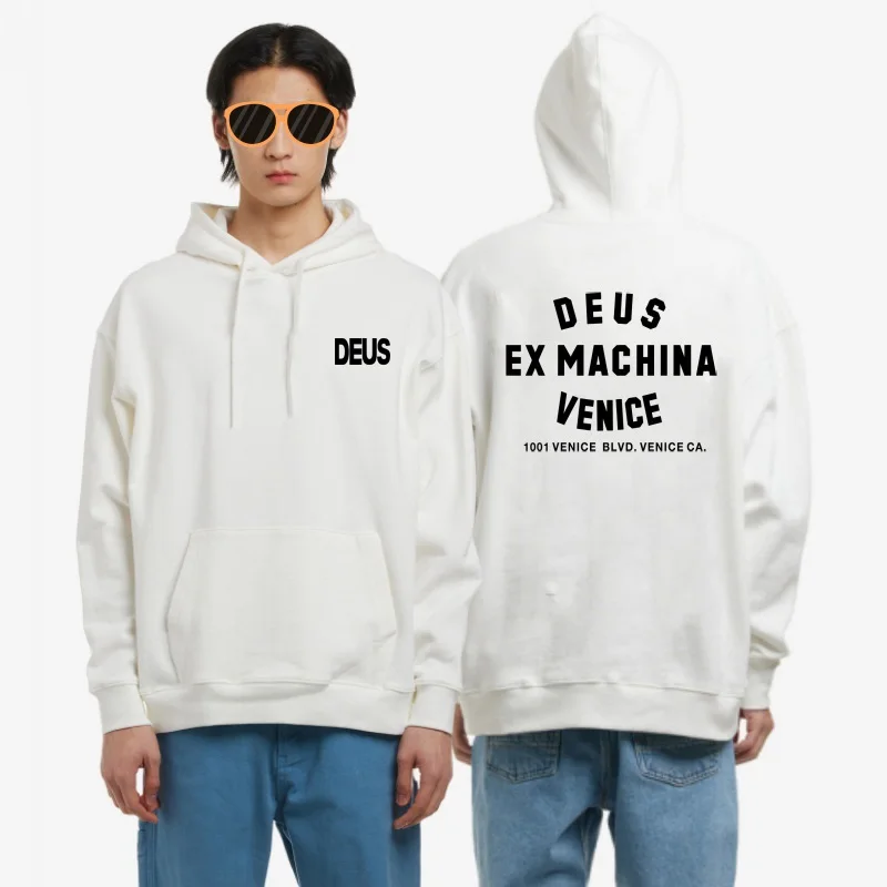 New Street Harajuku DEUS EX MACHINA Men Women Casual Fashion Vintage Clothes Hooded Hip Hop Oversized Sweater BMX