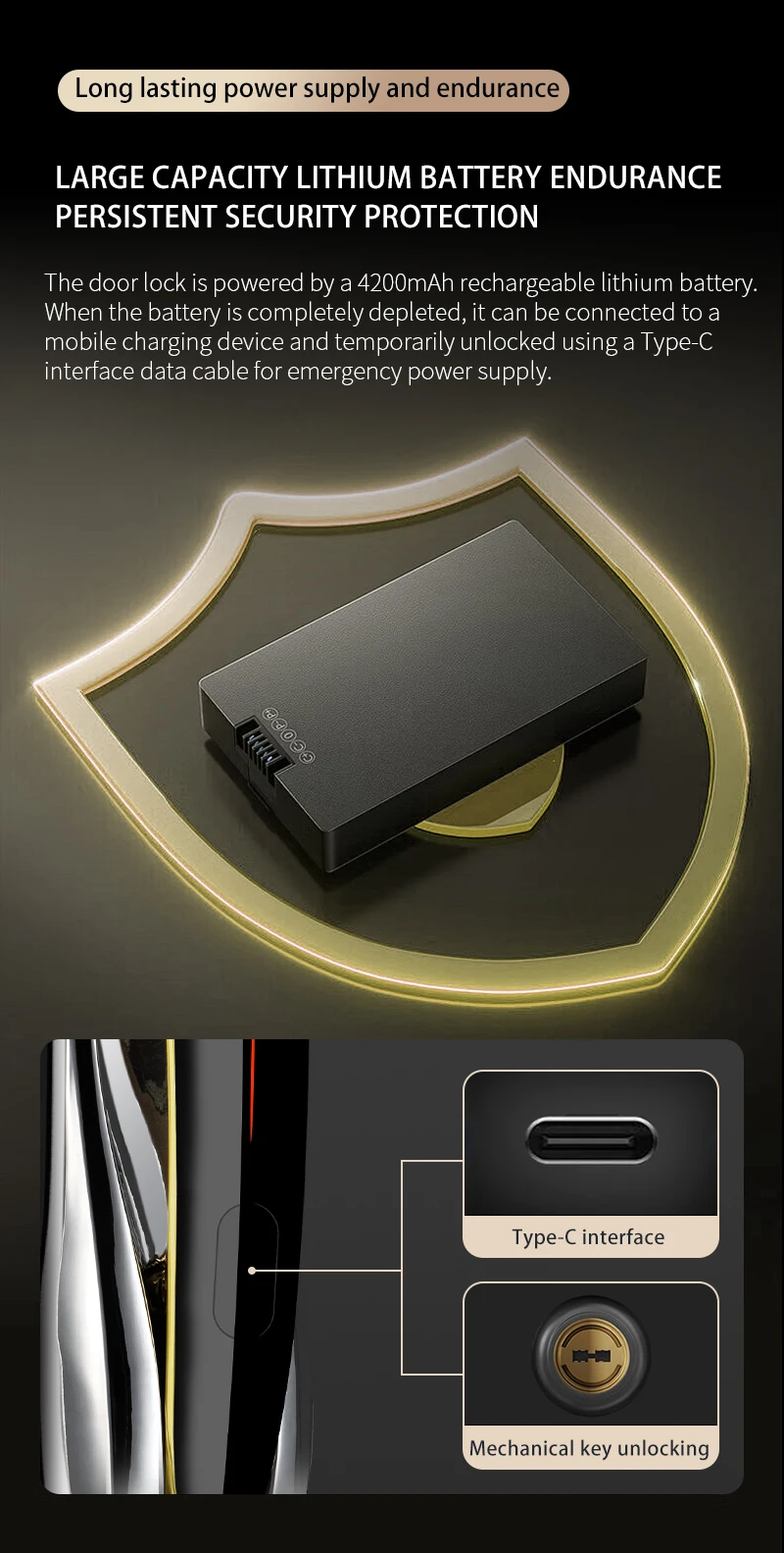 Фото oor Lock Домофон с отпечатком пальца Wi-Fi Умный дверной замокPLM-1 3D Засов для лица Smart D №5