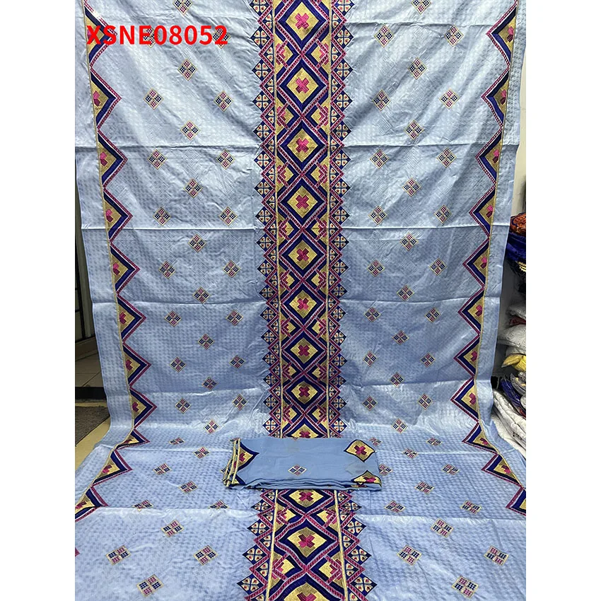 

Africa Special Offer cotton edge printing 5+2yards lace fabric XSNE08052A
