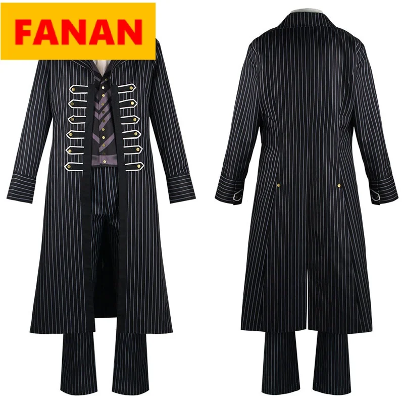 

Костюм для косплея Raymond Snick из сериала несчастных событий, костюм Олафа для мужчин, пальто, штаны, наряды, костюм на Хэллоуин, карнавал