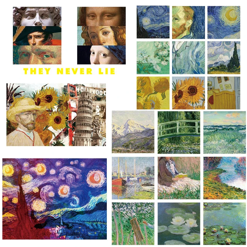 

Cartoon Lisa Van Gogh Stickers Iron on Patches Clothing Thermoadhesive Patches Fusible Patch Anime Heat Transfer Vinyl Designs