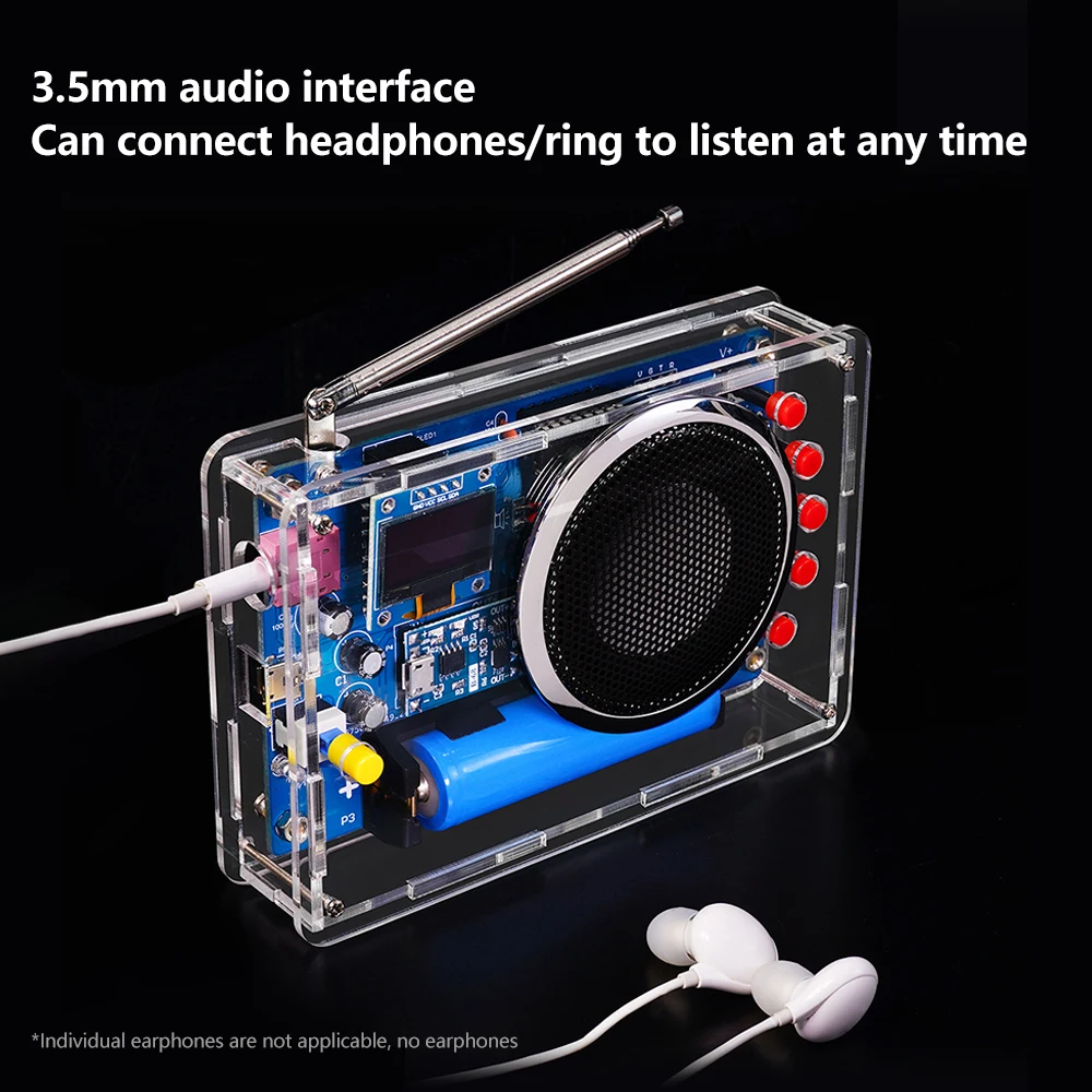 Производство радио с OLED-дисплеем комплект свободных деталей FM-радио 87-108 МГц