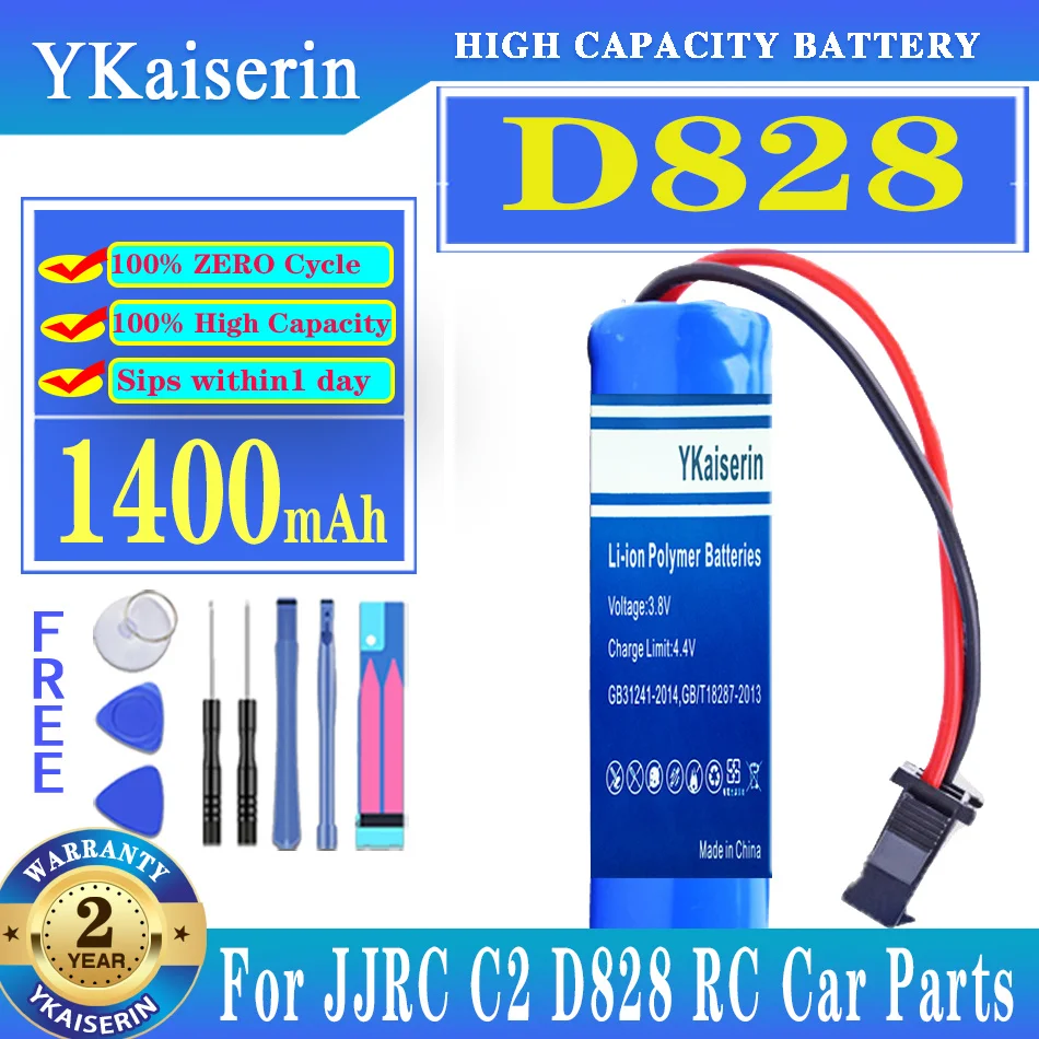 

Аккумулятор ykaisсеребрин 1400 мАч D 828 для JJRC C2 D828, детали для радиоуправляемых автомобилей 14500 SM-2P для радиоуправляемых трюков, фотовспышек