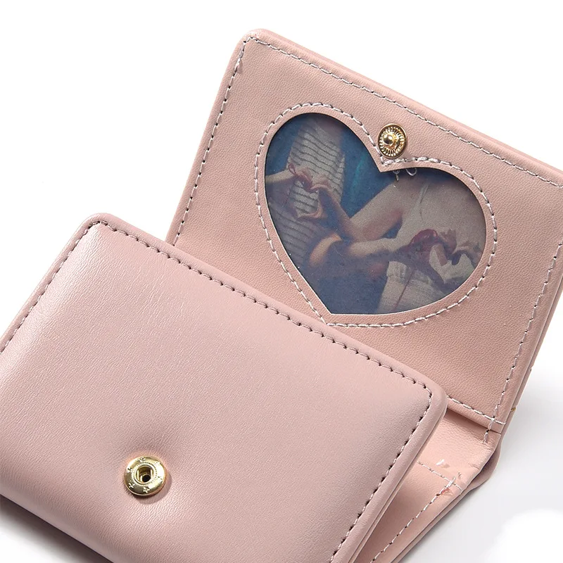New Cute Cartoon Women Short Wallet PU Leather Card Bag Female Folding Purse Small Coin Purse Card Holder Clutch porte monnaie