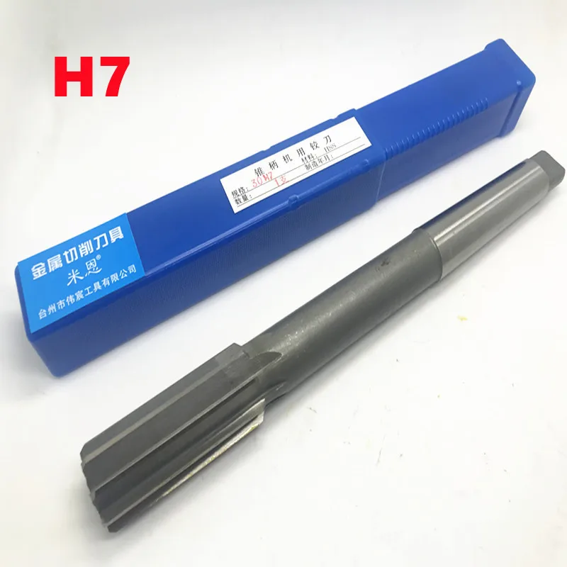 

1pcs HSS taper shank reamer H7 high-speed rigid taper shank machine reamer 12-42mm taper shank chuck reamer milling cutter