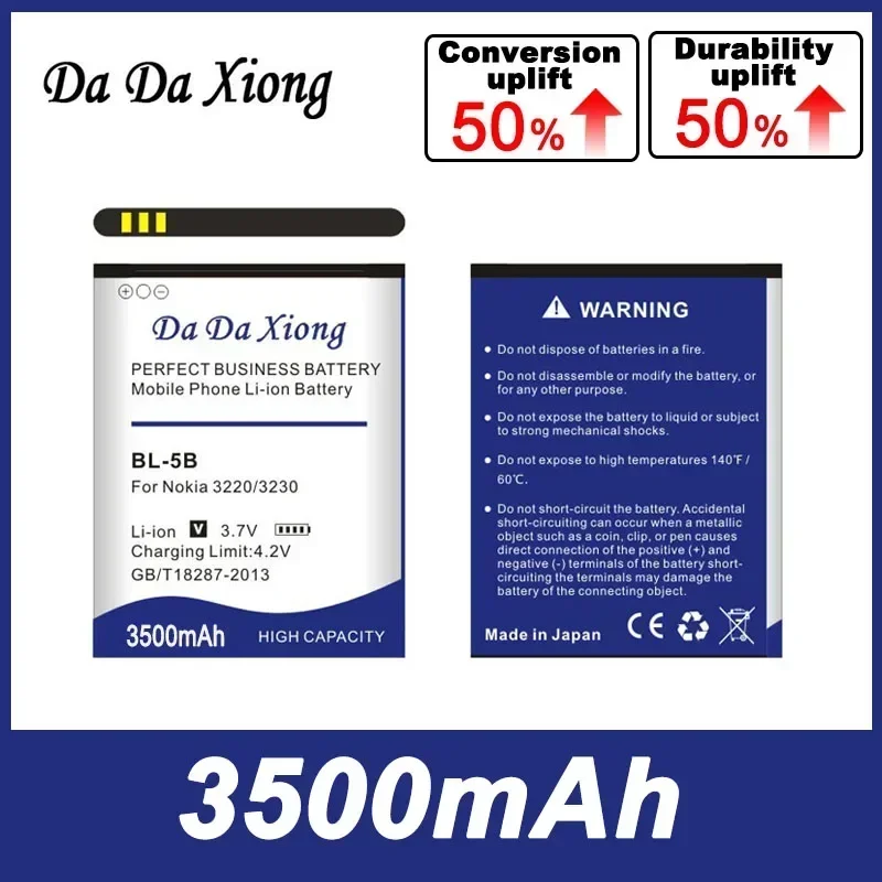 DaDaXiong BL-5H BL-5B BV-T4D BP-6MT HE319 BP-3L аккумулятор для Nokia Lumia 3 630 635 3230 5070 950 N81 N82 1028 710 510