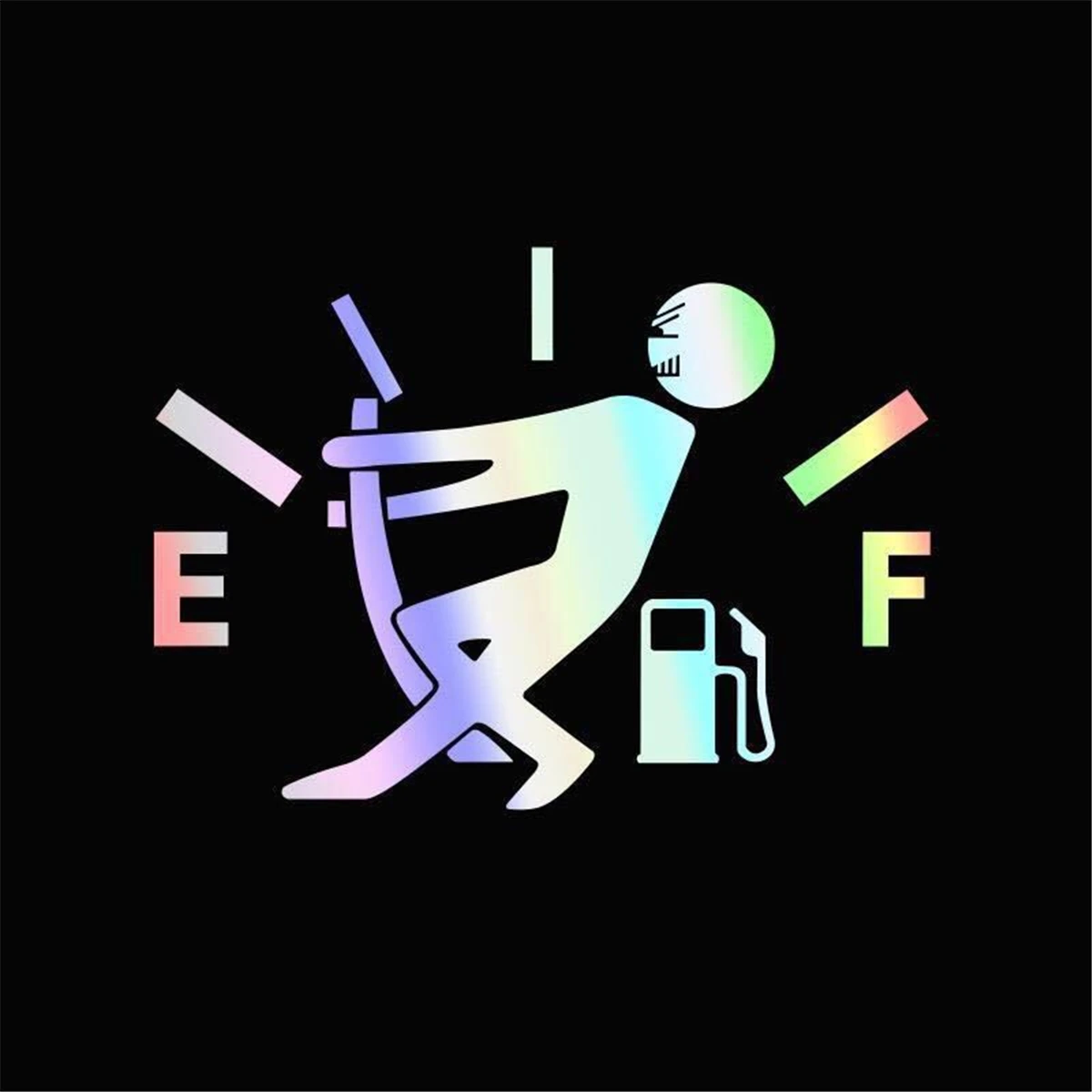 

Забавная фотонаклейка 13*9,5 см, полная пустая указка топливного датчика, Водонепроницаемая Автомобильная внешняя крышка для бензобака, Виниловая наклейка