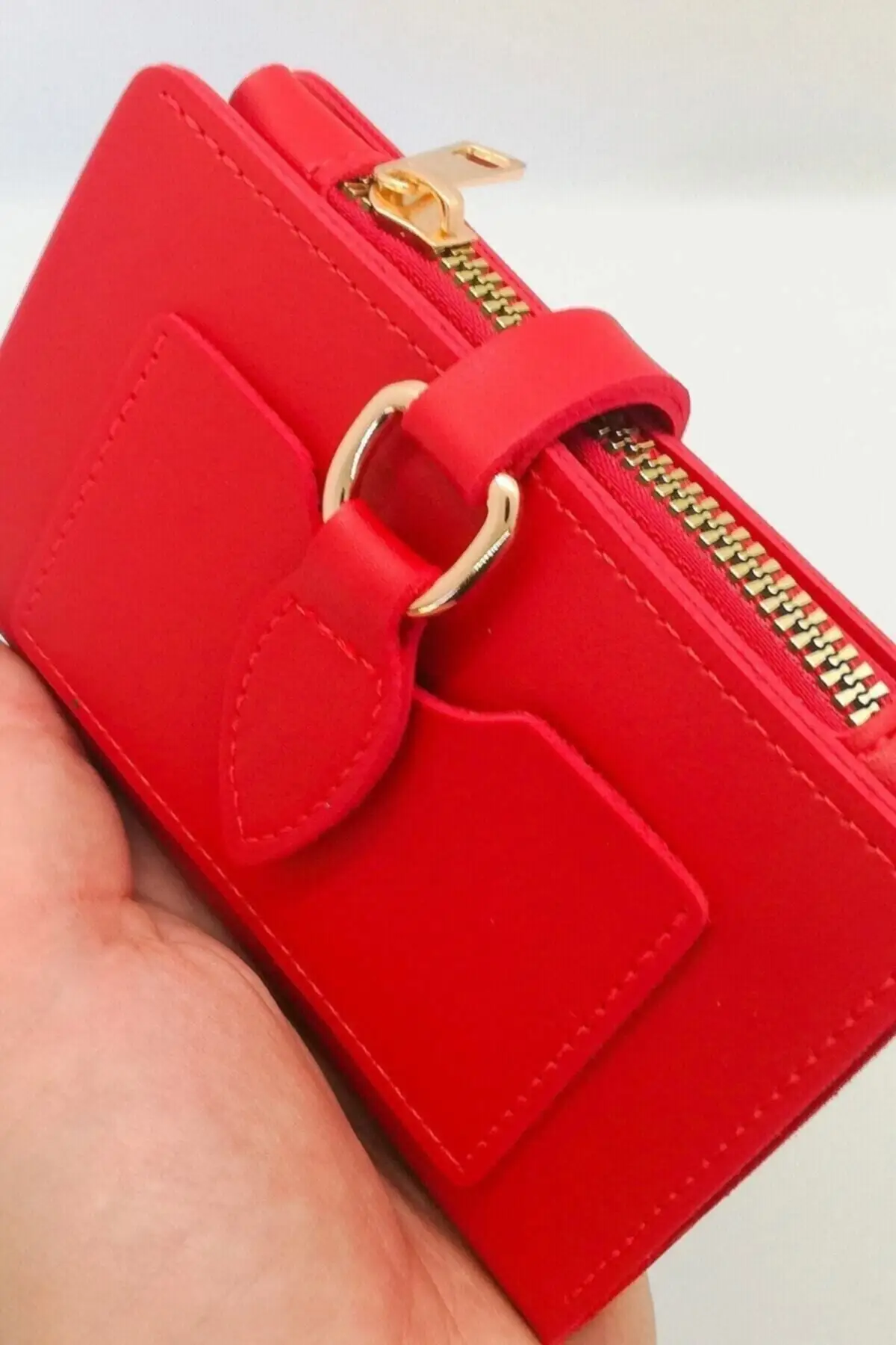 

Women's Wallet Soft Leather Mini Size Model Red Luxury Design Fashion Coin Purse Simple Card Holder Wallet
