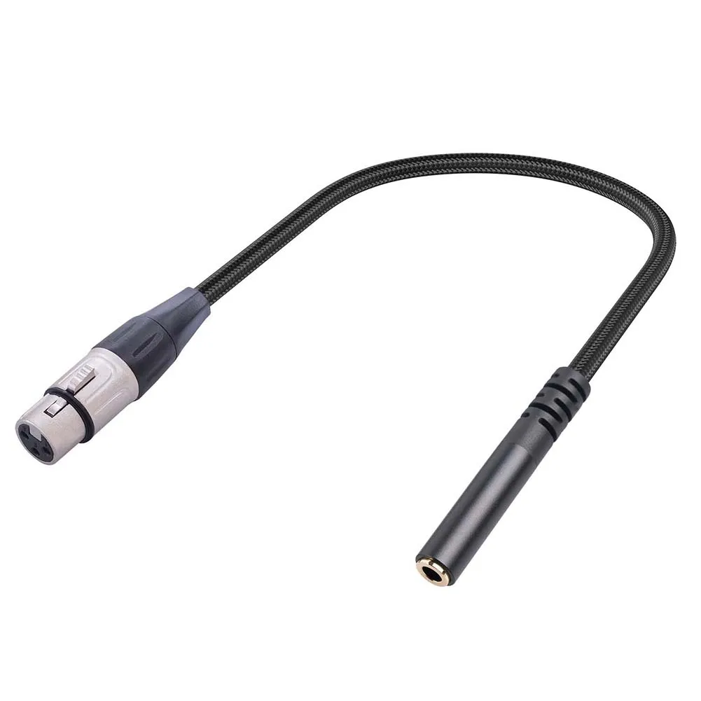 

3.5mm 3 Pin XLR Female To TRS Female Stereo 1feet For Microphone CD Speaker Bare Copper Wire Female To XLR Mic Adapter Cable