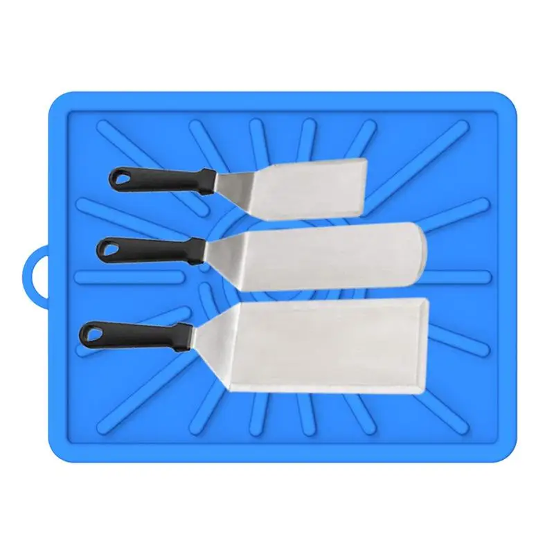 

Side Shelf Mat For Grill Silicone Roasting Heat Resistant Mat Outdoor Cooking Accessories Mat Pad For Picnic Street Vendor's