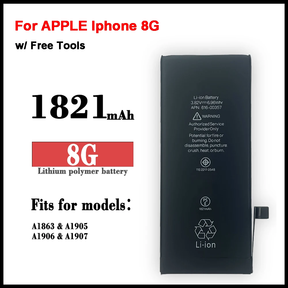

Replacement Battery for APPLE Iphone 8g I8 8 1821mAh Mobile Phone Batteries