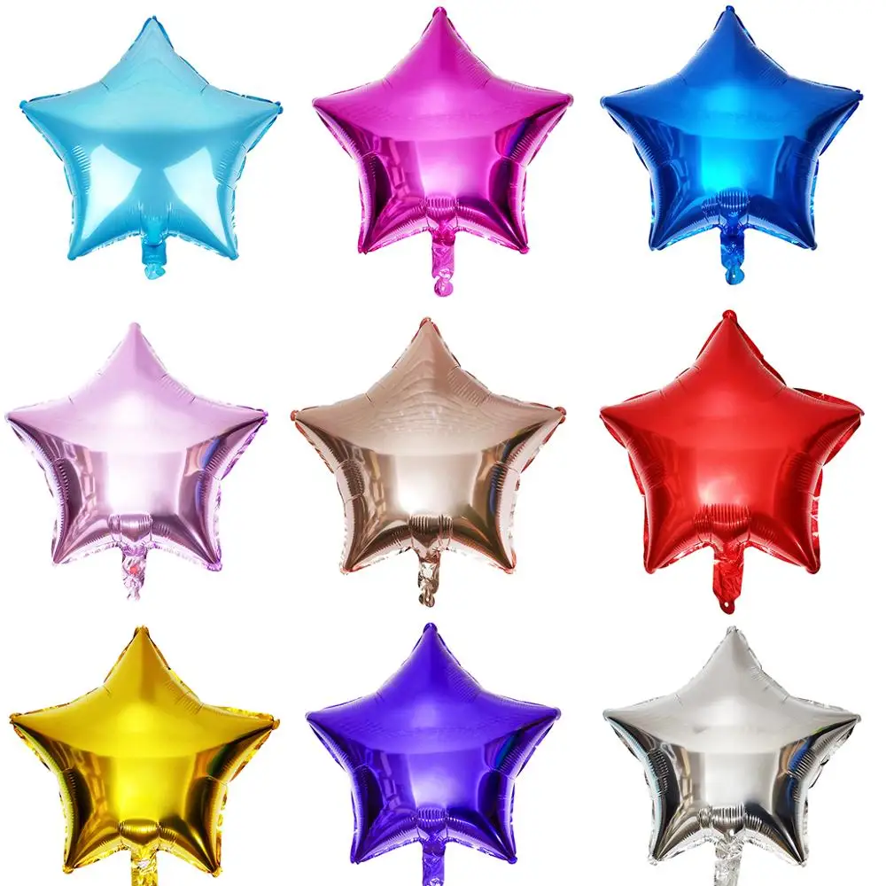 

10pcs/10 inch Five-pointed star foil balloon baby shower wedding children's birthday party decorations kids balloons