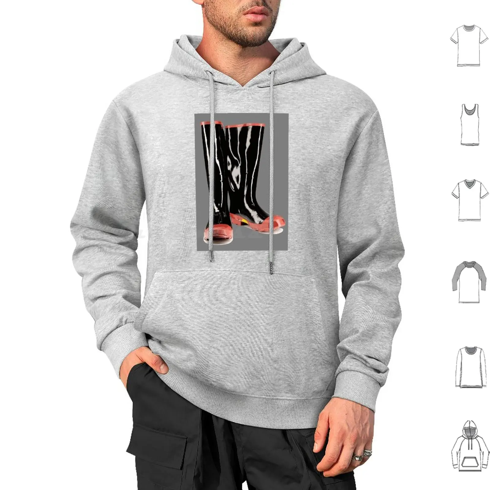 Просто сапоги с капюшоном из хлопка длинным рукавом