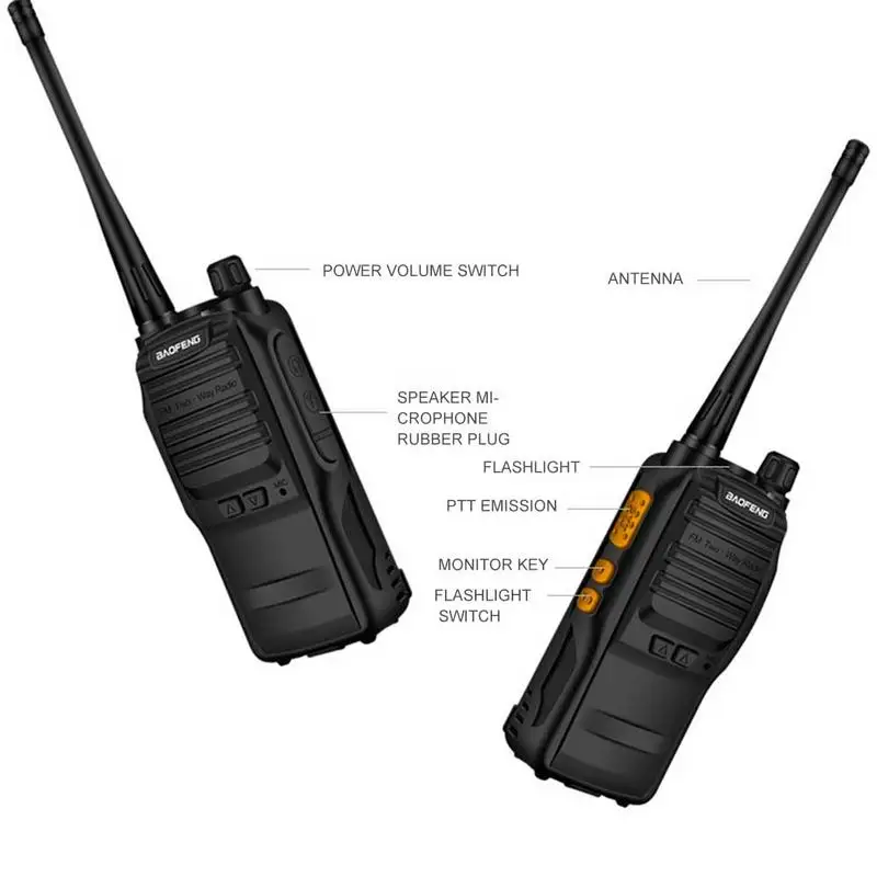 Walkie Talkie Handheld Dualband Two Way Radio High-Power Intercom Outdoor Wireless Radio Intercom For Hotel Construction Site