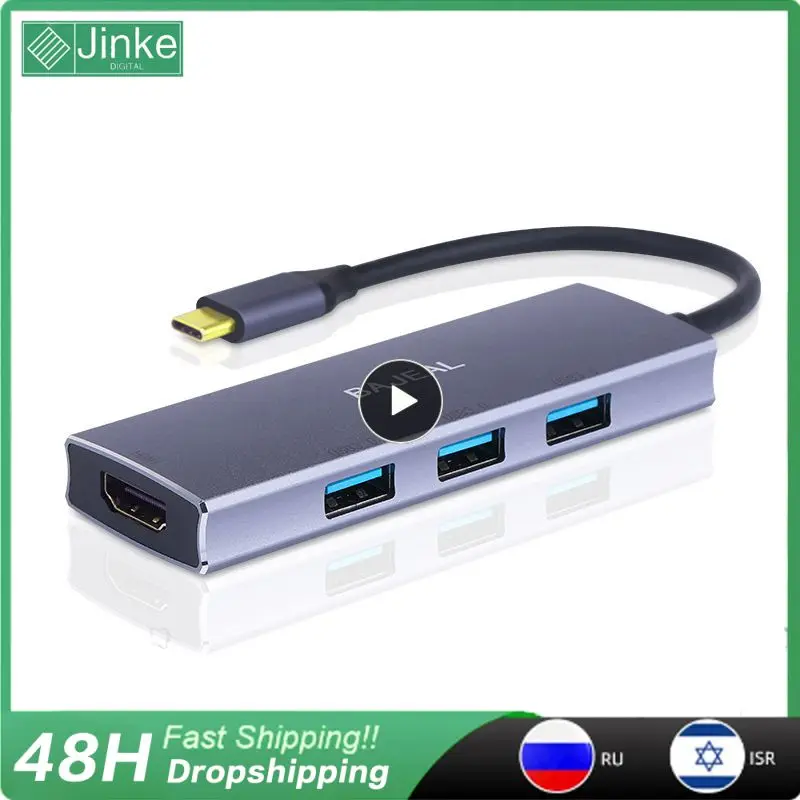 

Компьютерные аксессуары Usb 3,0 концентратор мульти-интерфейс мульти-разветвитель адаптер Usb-разветвитель для Macbook Air M1 M2 Type-c до 4 в 1