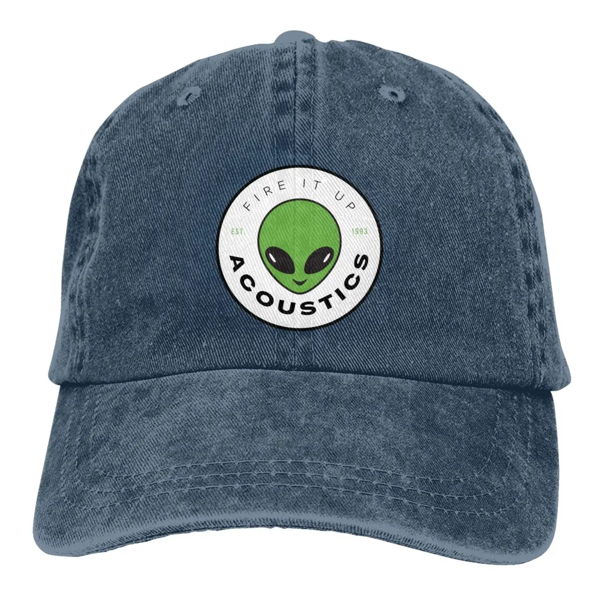 

Baseball Caps Fire It Up Alien Acoustics Merchandise Men Women Fashion Distressed Washed Sun Cap