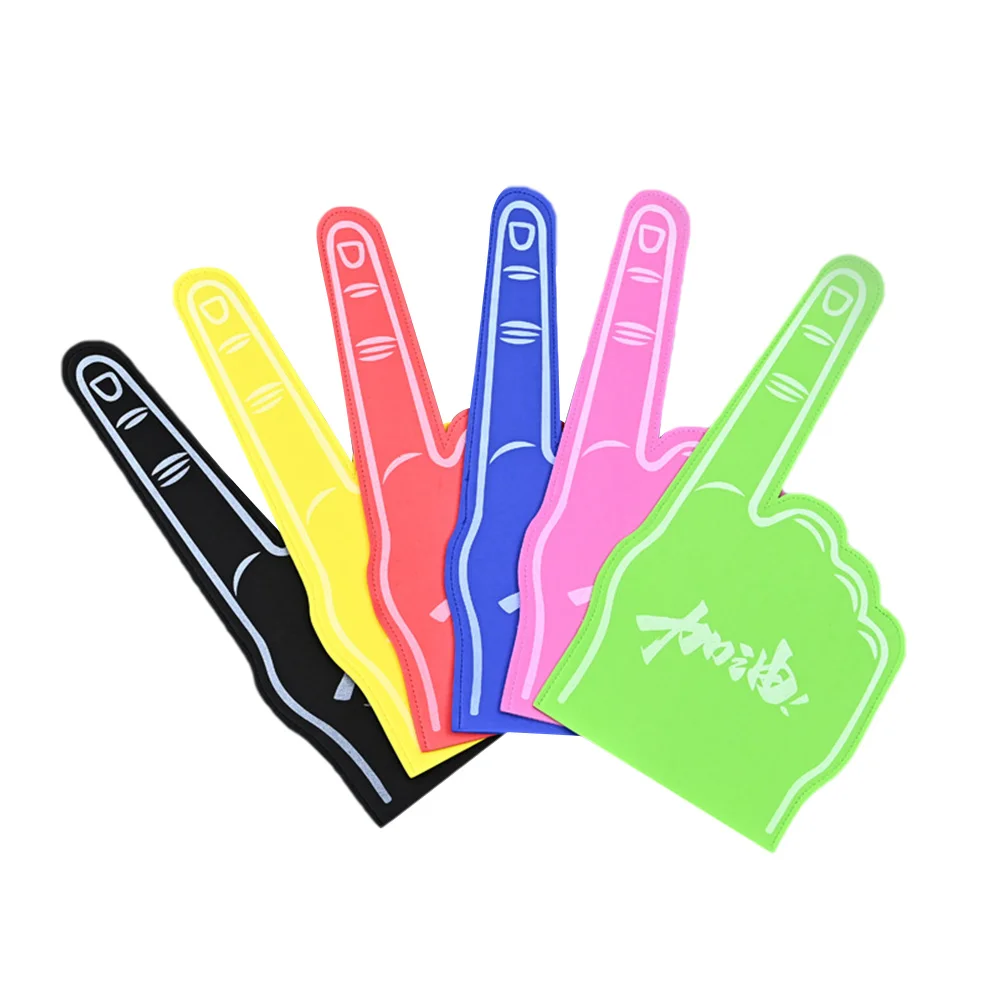 

6pcs Fingers Hand for All Occasions Cheerleading Pompom for Sports Exciting Colors Athletics Local Events Games