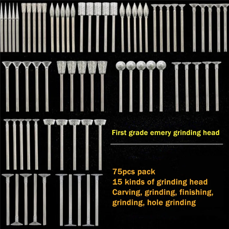 

ABLN-75 шт. шлифовальные насадки с алмазной алмазной шлифовальной головкой, набор заусенцев, костюм 2,35 мм для шлифовального станка
