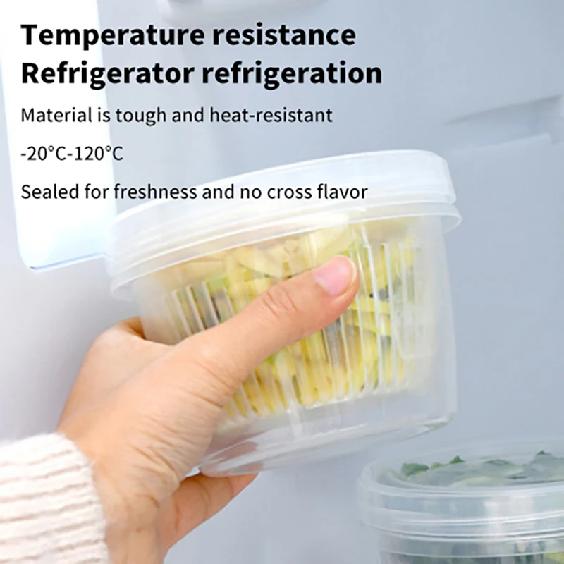 Кухонный пластиковый герметичный ящик для хранения в холодильнике портативный