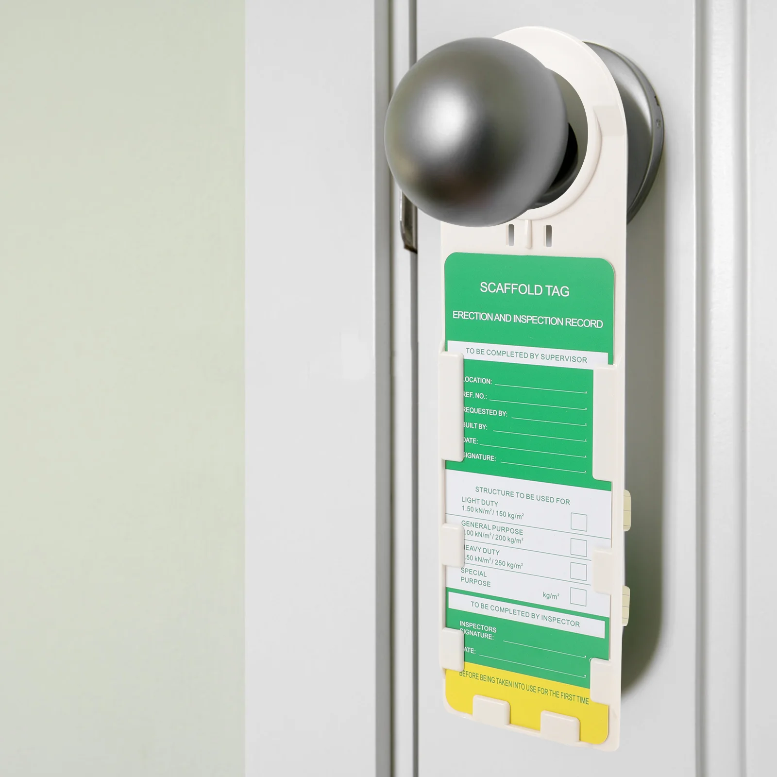 

Cutting Scaffold Tag Hazard Prevention Attention Safety Tags Inspection Record Kit