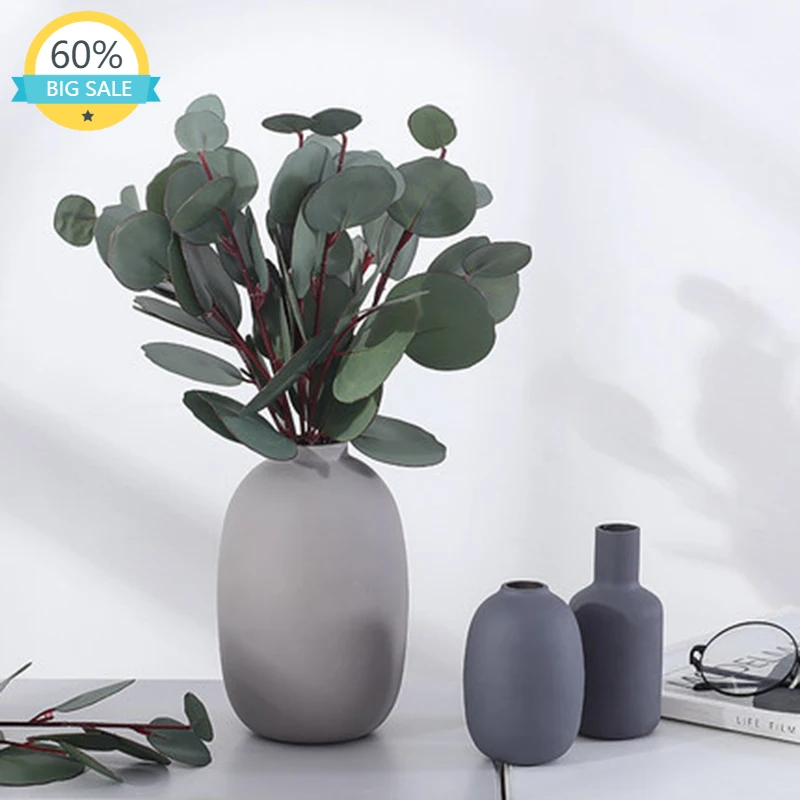 

Ceramic Modern Fashion Tabletop Nordic Vase Simple Luxury Creative Flower Vase Small Jarrones Decorativos Room Decoration AH50VS