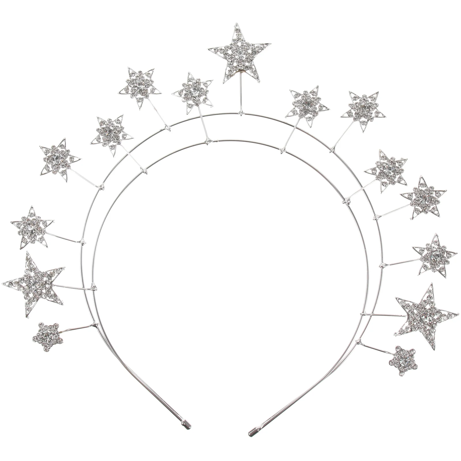 

Birthday Wedding Crown Shiny Star Headpiece Headband Japanese Women Alloy Material