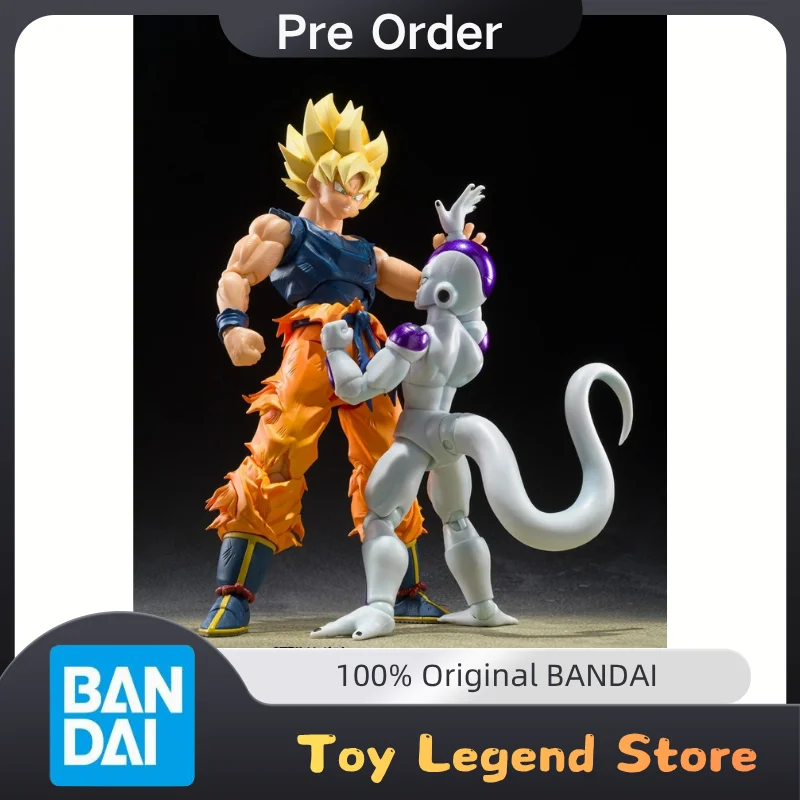 Фото Новая оригинальная фигурка Dragon Ball Z BANDAI S.H.Figuarts Super Saiyan Son Goku Fighter of Rage, коллекционная аниме-фигурка, игрушка, подарок №1