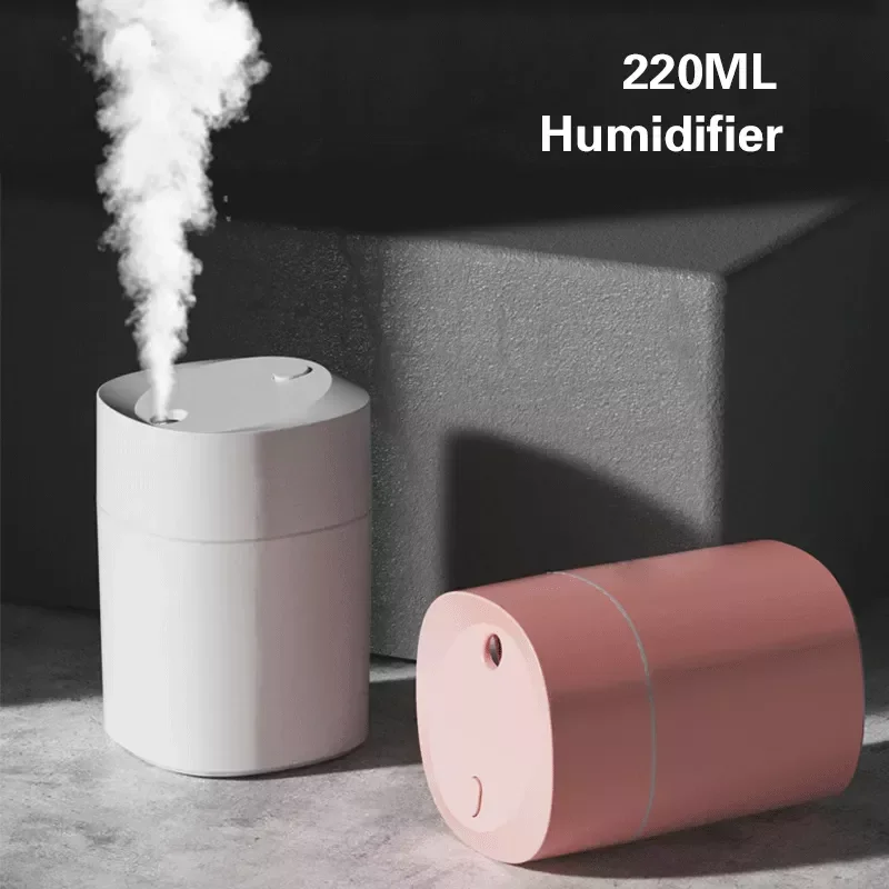 Portable Humidifier Aroma Home Office Students Dormitory Bedroom Car Quiet USB 220ML Humidificador Quiet  Mini Large Spray