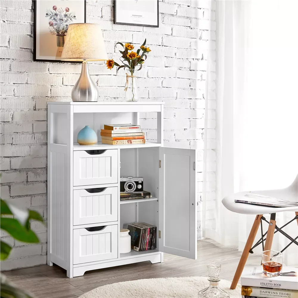 

Wooden Floor Cabinet Free Standing Storage Organizer for Living Room muebles de salon storage cabinet