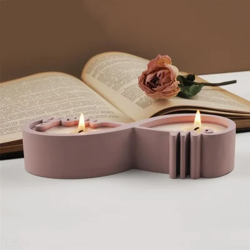 Пара смоляных чашек для свечей зеркальных силиконовых форм DIY гипсовый контейнер