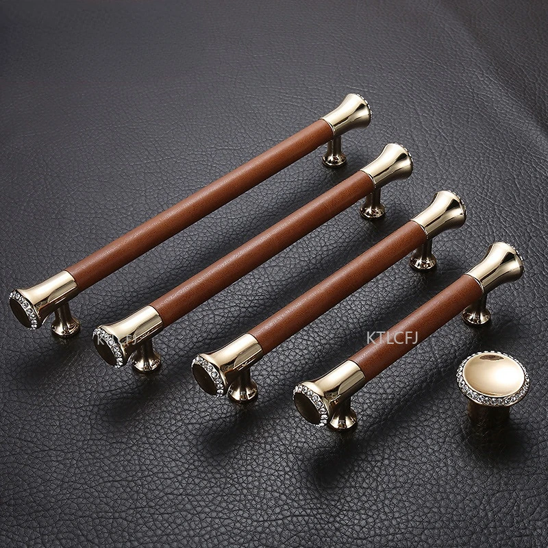 

Кухонные шкафы коричневые европейские модные цилиндрические двери ручка из цинкового сплава